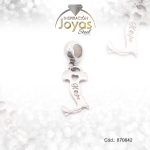 Dije de Acero Variado Circón Pandora Plateado Llavero - 870642