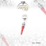 Dije de Acero Variado Esmalte Pandora Plateado Rojo Aji - 870644