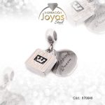 Dije de Acero Variado Esmalte Pandora Plateado Rosado Bag - 870648