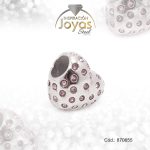 Dije de Acero Variado Circón Pandora Plateado Rosado Corazón - 870655