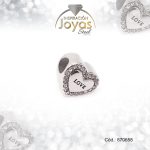 Dije de Acero Variado Circón Pandora Plateado Corazón - 870658