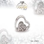 Dije de Acero Variado Circón Pandora Plateado Corazón - 870673