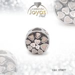 Dije de Acero Variado Esmalte Pandora Plateado Rosado Corazón - 870677