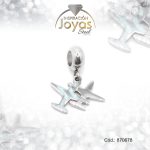 Dije de Acero Variado Esmalte Pandora Plateado Verde Avión - 870678