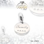 Dije de Acero Variado Circón Pandora Plateado Rosado Círculo - 870679