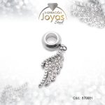 Dije de Acero Variado Circón Pandora Plateado Alas - 870681