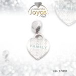 Dije de Acero Variado Esmalte Pandora Plateado Verde Corazón - 870693