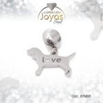 Dije de Acero Variado Circón Pandora Plateado Perro - 870695