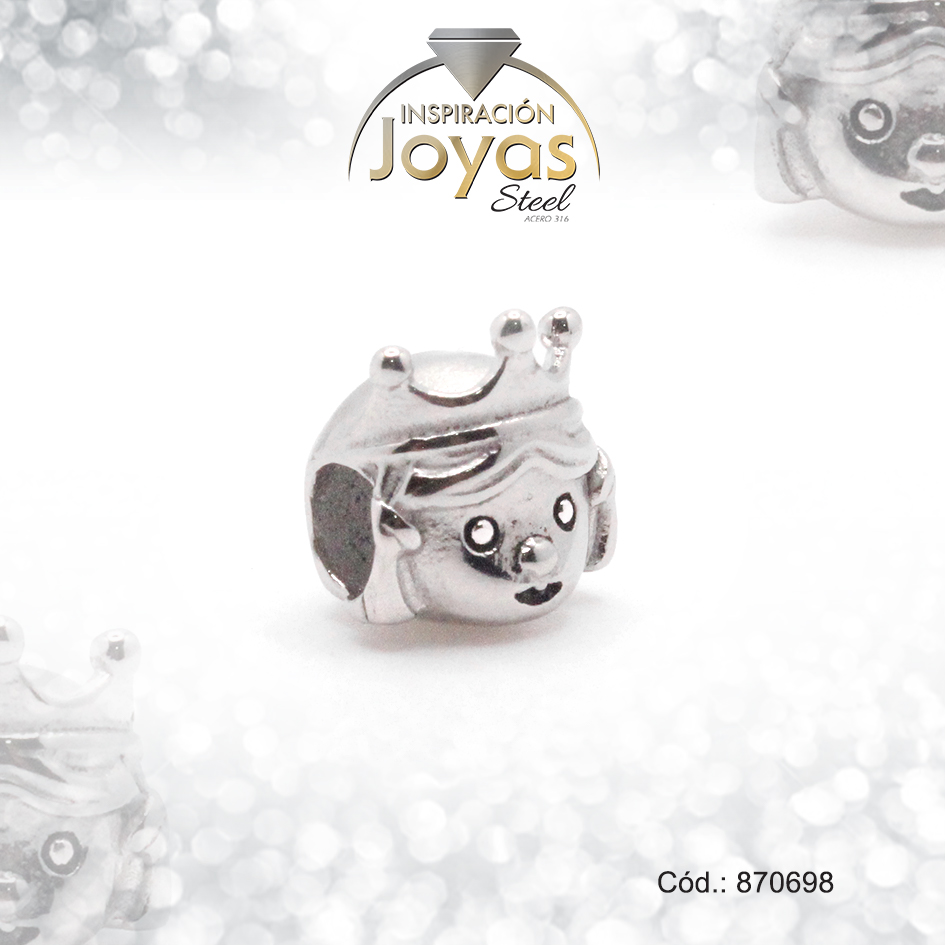 870698 Dije de Acero Variado Pandora Plateado Reina - 870698 - Imagen 1