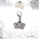 Dije de Acero Variado Pandora Plateado Corona - 870703