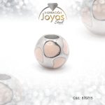Dije de Acero Variado Esmalte Pandora Plateado Rosado Esfera - 870715