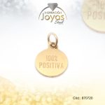 Dije de Acero Variado Motivacional Dorado Círculo - 870720