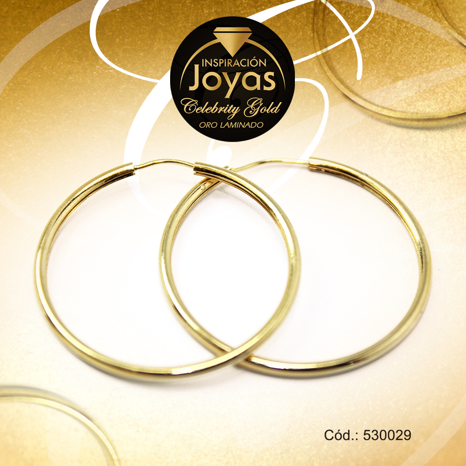 Argolla Celebrity Gold Tono Dorado Lisa Trancadero: Insercion D: 2,8 cm A: 0,1 cm Círculo - 530029 Argolla Celebrity Gold Tono Dorado Lisa Trancadero: Insercion D: 2,8 cm A: 0,1 cm Círculo - 530029 - Imagen 1