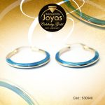 Argolla Celebrity Gold Tono Dorado Aleación Esmalte Trancadero: Pasador V D: 2,5 cm A: 0,3 cm  Media Línea Azul - 530040