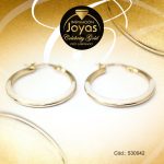 Argolla Celebrity Gold Tono Dorado Aleación Esmalte Trancadero: Pasador V D: 2,5 cm A: 0,3 cm  Media Línea Blanco - 530042