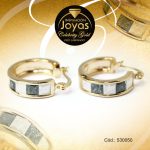 Argolla Celebrity Gold Tono Dorado Aleación Piedra Trancadero: Pasador V D: 1,8 cm A: 0,6 cm  Cuadrado Blanco y Negro - 530050