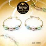 Argolla Celebrity Gold Tono Dorado Aleación Perla Trancadero: Pasador V D: 2,4 cm A: 0,1 cm  Esfera Multi Color - 530055