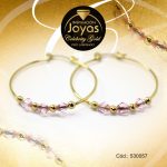 Argolla Celebrity Gold Tono Dorado Aleación Piedra Trancadero: Pasador V D: 3,5 cm A: 0,1 cm  Rombo Rosado - 530057