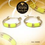 Argolla Celebrity Gold Tono Dorado Aleación Esmalte Trancadero: Pasador V D: 1,5 cm A: 0,1 cm  Doble Barra Amarillo - 530068