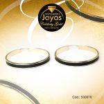 Argolla Celebrity Gold Tono Dorado Aleación Esmalte Trancadero: Pasador V D: 4 cm A: 0,4 cm  Línea Central Negro 530070