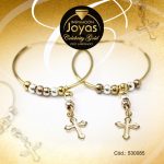 Argolla Celebrity Gold Tono 3 Tonos Colgante  Trancadero: Insercion D: 2,4 cm A: 2,4 cm  Cruz - 530085