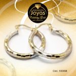 Argolla Celebrity Gold Tono 2 Tonos Variado  Trancadero: Pasador V D: 2,5 cm A: 0,3 cm  Repuje de Cuadros - 530098