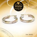 Argolla Celebrity Gold Tono 2 Tonos Variado  Trancadero: Pasador V D: 1,8 cm A: 1,9 cm  Aplanada - 530100