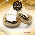 Argolla Celebrity Gold Tono Dorado Variado  Trancadero: Pasador V D: 1,9 cm A: 0,7 cm  Borde Ancho - 530101