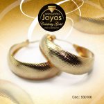 Argolla Celebrity Gold Tono Dorado Variado  Trancadero: Pasador V D: 2,5 cm A: 0,8 cm  Borde Ancho - 530106