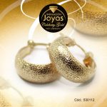 Argolla Celebrity Gold Tono Dorado Variado  Trancadero: Pasador V D: 1,6 cm A: 0,8 cm  Borde Ancho - 530112