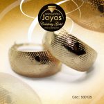 Argolla Celebrity Gold Tono Dorado Variado  Trancadero: Pasador V D: 1,8 cm A: 0,8 cm  Borde Ancho - 530125