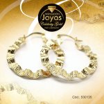 Argolla Celebrity Gold Tono Dorado Forma  Trancadero: Pasador V D: 3,4 cm A: 0,2 cm  Ondulado - 530135