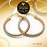 Argolla Celebrity Gold Tono 2 Tonos Forma  Trancadero: Pasador V D: 3 cm A: 0,2 cm  Entorchada - 530144