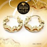 Argolla Celebrity Gold Tono Dorado Forma  Trancadero: Pasador V D: 2,2 cm A: 0,5 cm  Ondulado - 530161