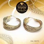 Argolla Celebrity Gold Tono 3 Tonos Forma  Trancadero: Pasador V D: 3,7 cm A: 2,7 cm  Múltiple - 530173