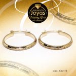 Argolla Celebrity Gold Tono Dorado Variado  Trancadero: Pasador V D: 1,9 cm A: 2,1 cm  Repuje de Líneas - 530178