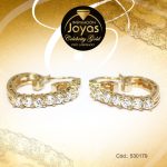 Argolla Celebrity Gold Tono Dorado Aleación Circón Trancadero: Pasador V D: 2,8 cm A: 1,9 cm  Corazón - 530179