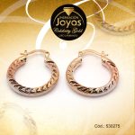 Argolla Celebrity Gold Variado 3 Tonos Repuje de Líneas  - 530275