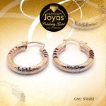 Argolla Celebrity Gold Variado 3 Tonos Repuje de Líneas  - 530282