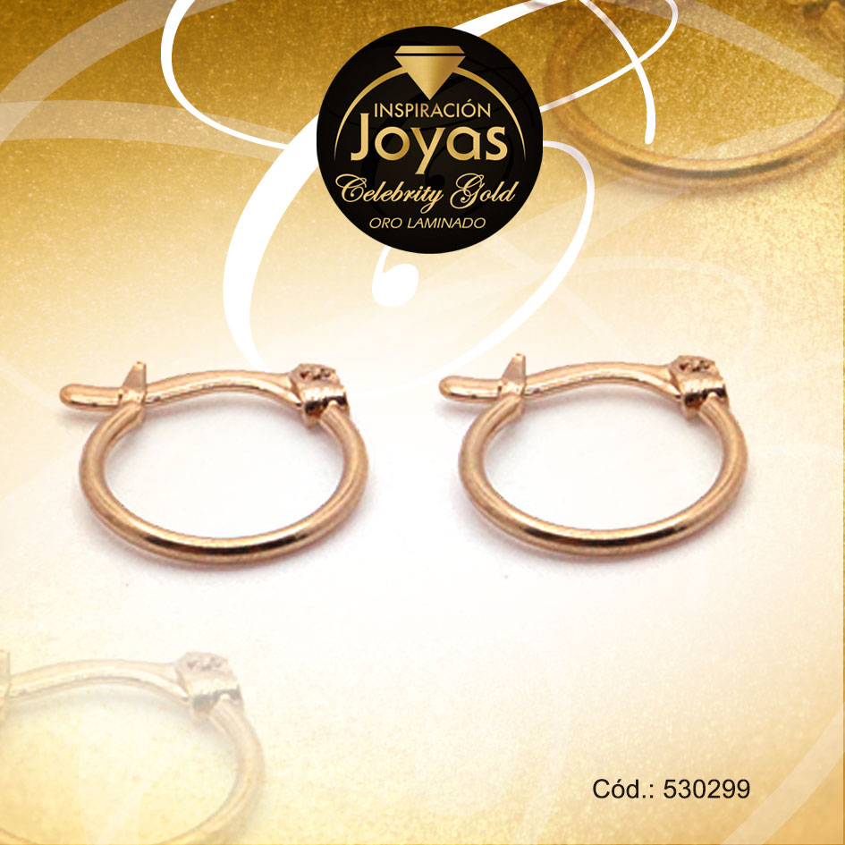 Argolla Celebrity Gold Lisa Dorado Círculo - 530299 Argolla Celebrity Gold Lisa Dorado Círculo - 530299 - Imagen 1