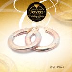 Argolla Celebrity Gold Variado 3 Tonos Repuje de Líneas  - 530441