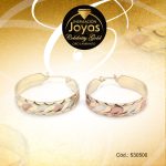 Argolla Celebrity Gold Variado 3 Tonos Borde Ancho con Óvalo  - 530500