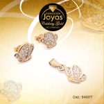 Conjunto Celebrity Gold Dama Zarcillo + Dije Dorado Mariposa  - 540077