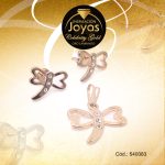 Conjunto Celebrity Gold Dama Zarcillo + Dije Dorado Libélula  - 540083