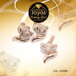Conjunto Celebrity Gold Dama Zarcillo + Dije Dorado Zorro  - 540086