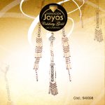 Conjunto Celebrity Gold Dama Zarcillo + Dije Dorado Barras con Esferas  - 540098