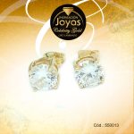 Zarcillo Celebrity Gold Tono Dorado Aleación Circón Trancadero: Mariposa   A: 0,5 cm L: 0,5 cm Solitario - 550013