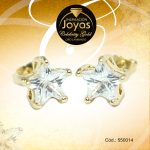 Zarcillo Celebrity Gold Tono Dorado Aleación Circón Trancadero: Mariposa   A: 0,7 cm L: 0,5 cm Estrella - 550014