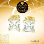 Zarcillo Celebrity Gold Tono Dorado Aleación Circón Trancadero: Mariposa   A: 0,5 cm L: 0,4 cm Cuadrado - 550015