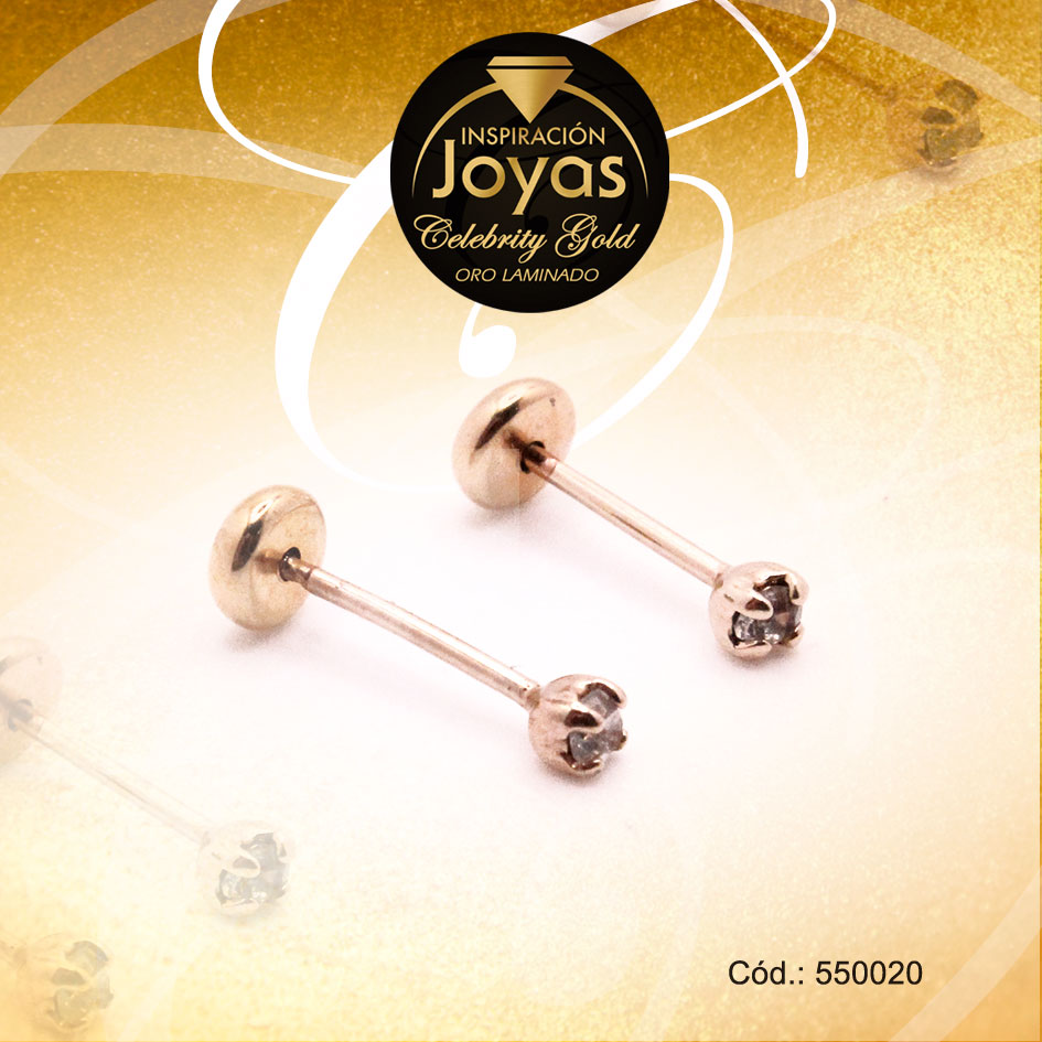 Zarcillo Celebrity Gold Tono Dorado Aleación Circón Trancadero: Mariposa A: 0,3 cm L: 0,2 cm Solitario - 550020 Zarcillo Celebrity Gold Tono Dorado Aleación Circón Trancadero: Mariposa A: 0,3 cm L: 0,2 cm Solitario - 550020 - Imagen 1